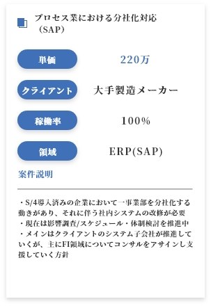 プロセス業における分社化対応（SAP）