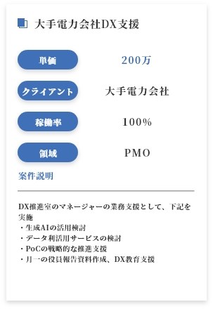 大手電力会社DX支援